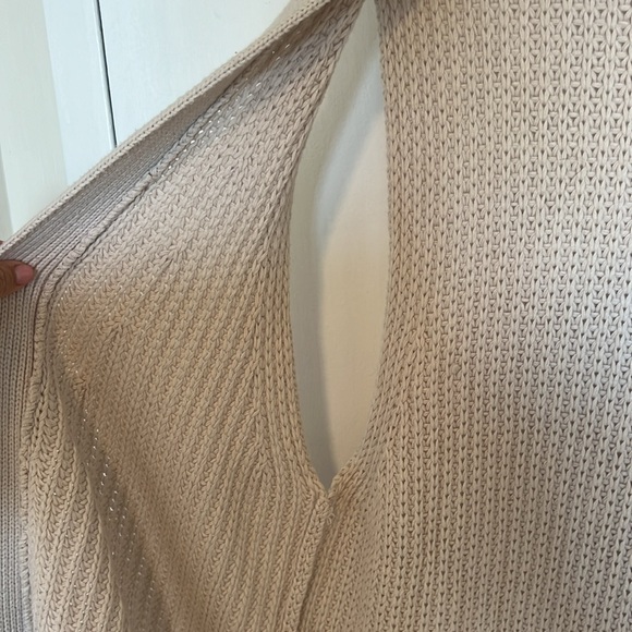Beige knit pullover long cardigan from Oak and Fort - Picture 3 of 4